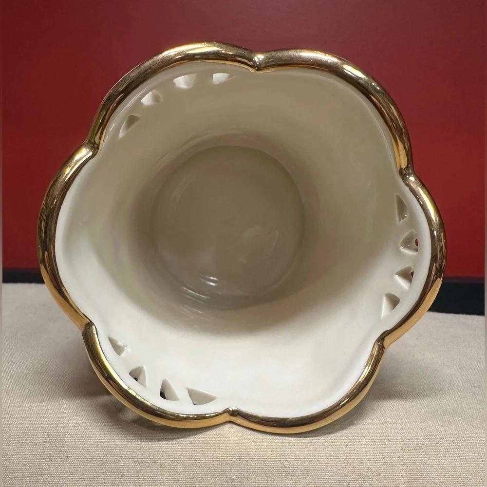 Lenox American by Design Merry Lights Porcelain Angel Votive with Gold Accents